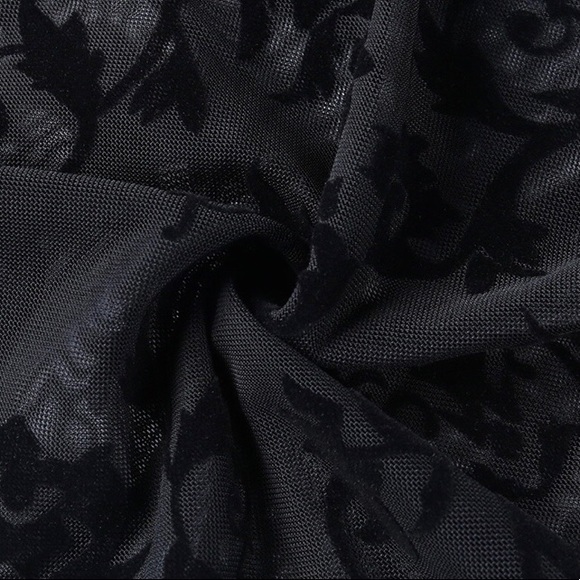 Black cold shoulder flare sleeve bodysuit - Picture 12 of 15